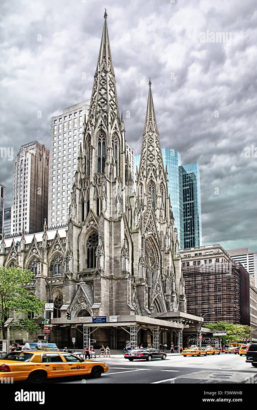 La Catedral de San Patricio en Nueva York Foto de stock