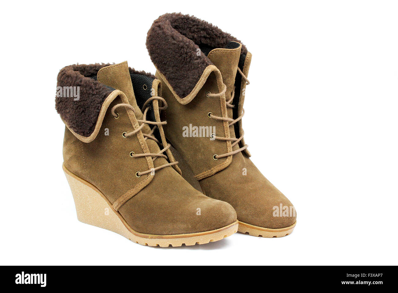 Botas de tacón de cuña Fotografía de stock - Alamy