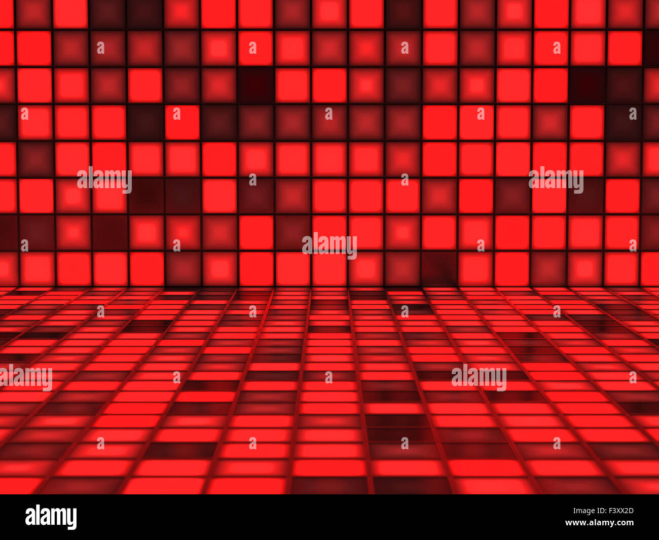 Fondo rojo con trazos encendidos Foto de stock