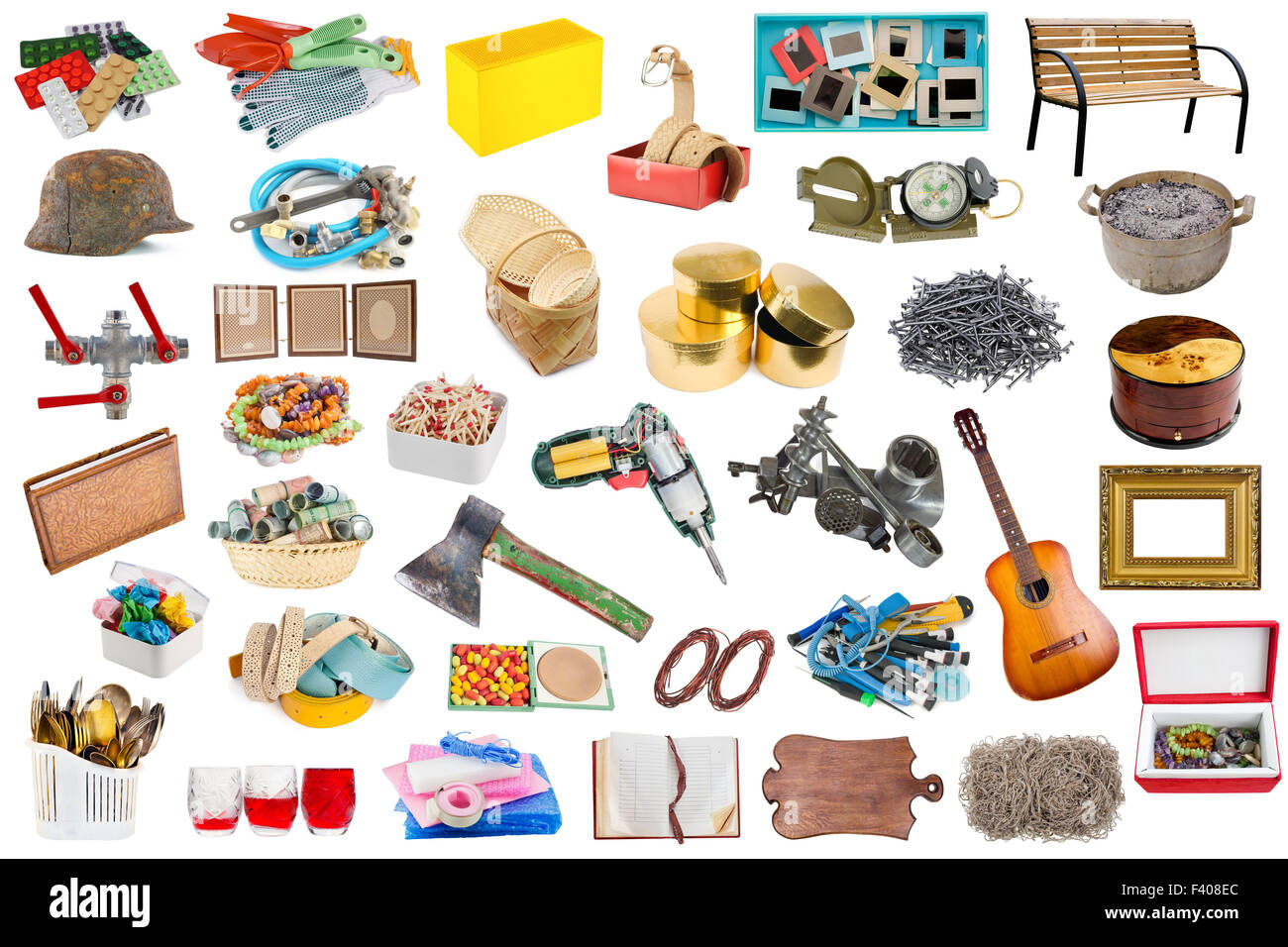 Conjunto de objetos simples. Foto de stock