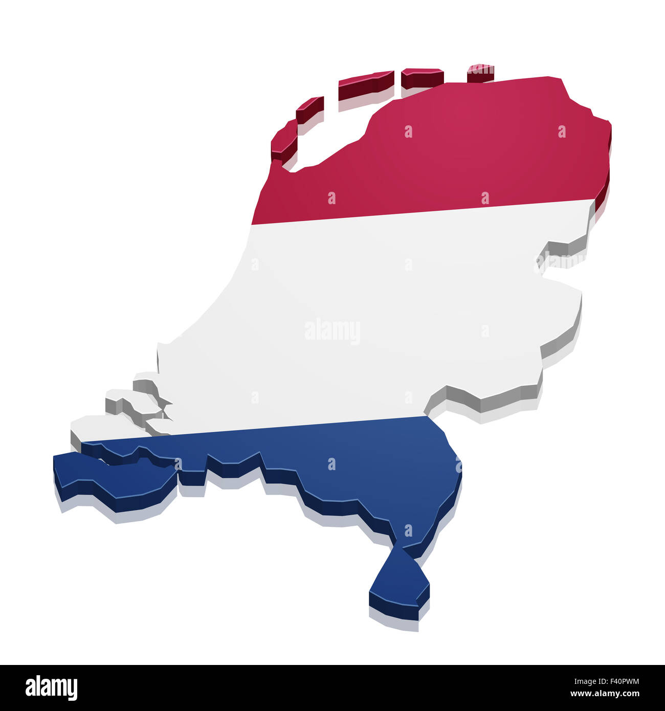 Mapa Países Bajos Foto de stock
