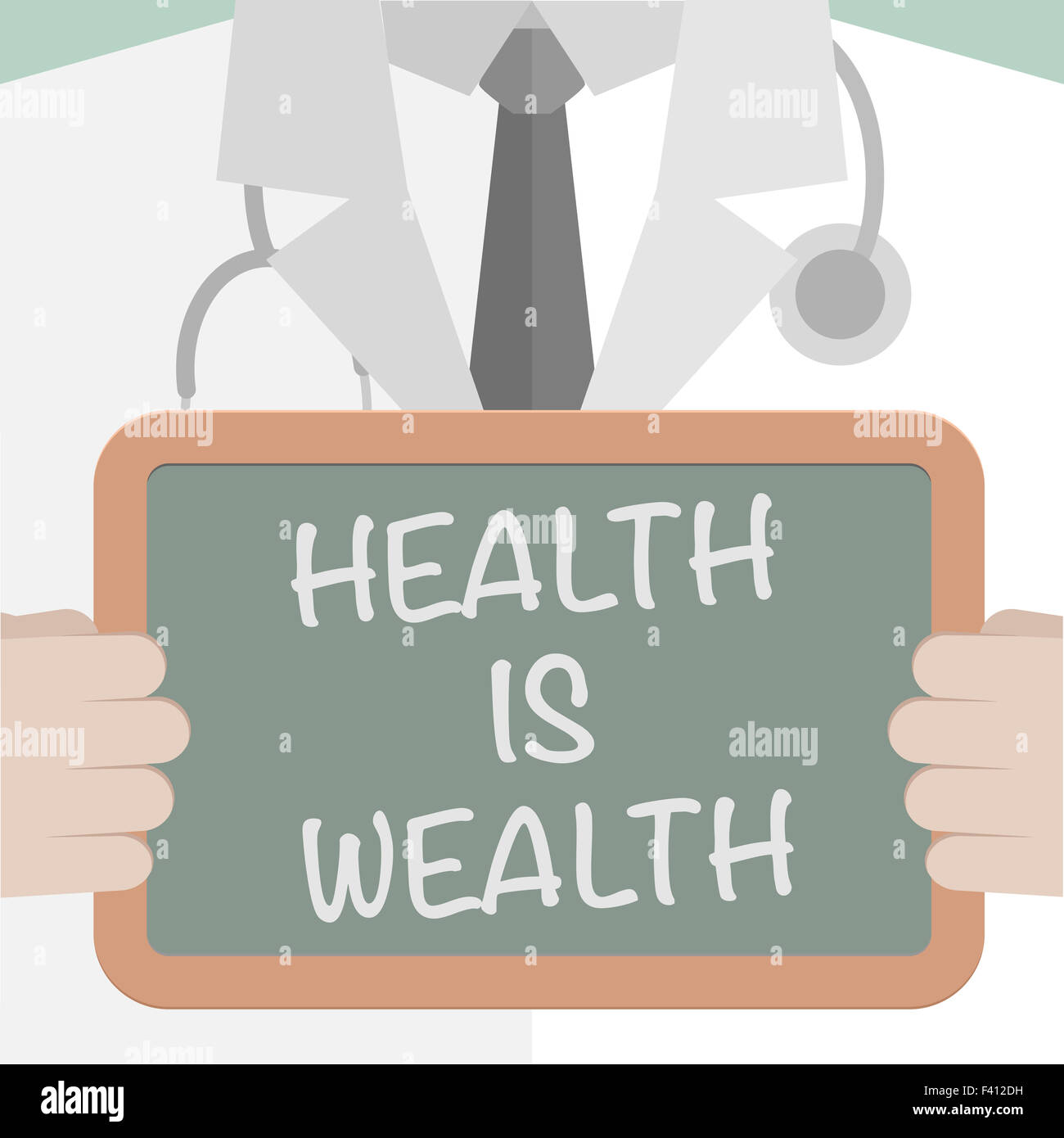 La salud es la riqueza Foto de stock
