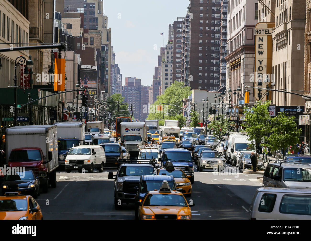 Tráfico en Nueva York Foto de stock