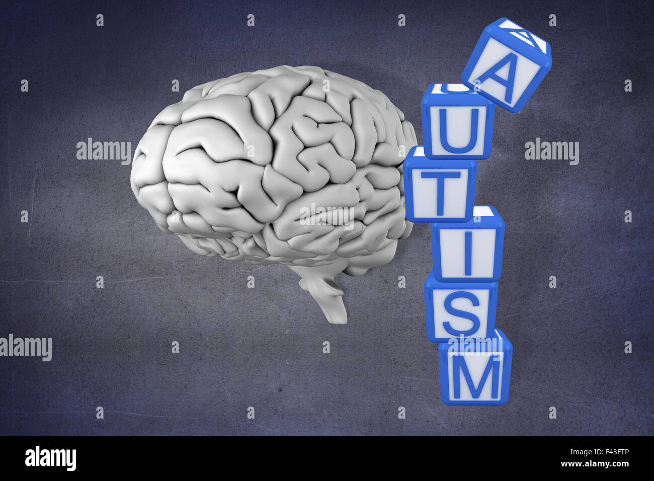 Imagen compuesta de autismo bloques de construcción Fotografía de stock