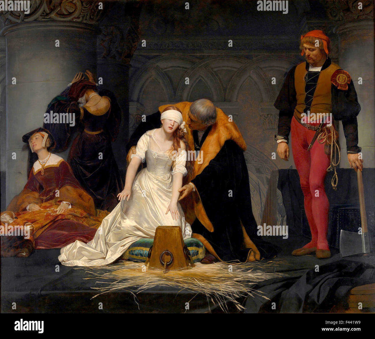 La ejecución de Lady Jane Grey Foto de stock
