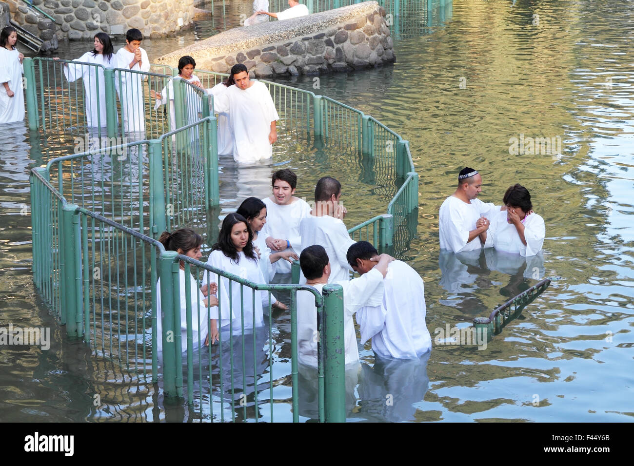 Los peregrinos ritual del bautismo Foto de stock