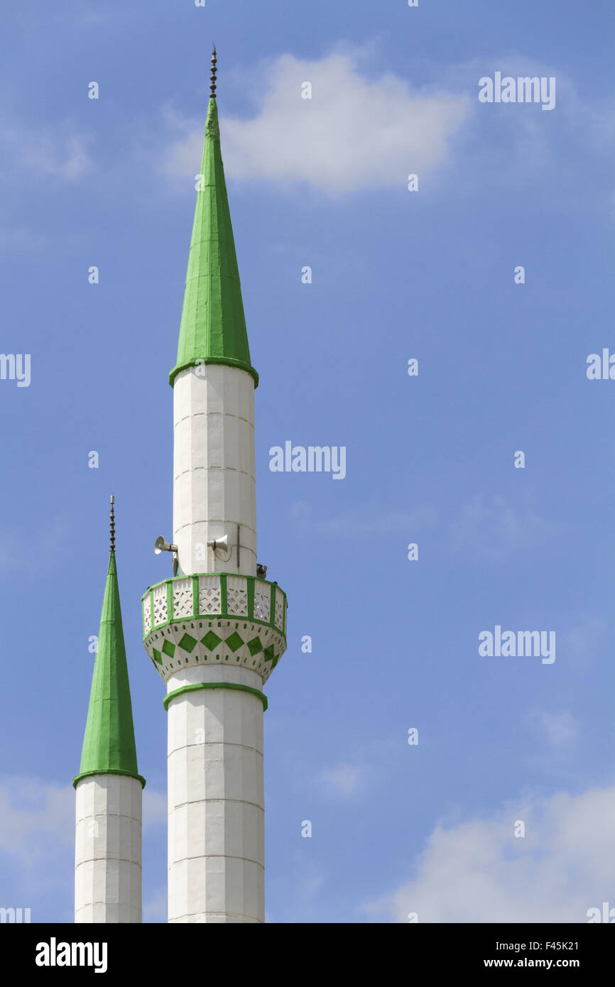 Minarete en Esmirna Foto de stock
