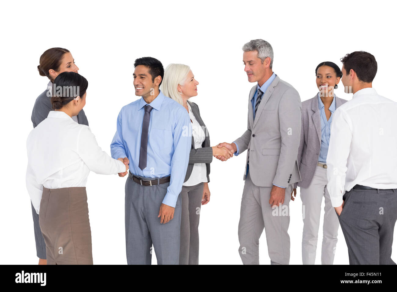 Gente de negocios hablando juntos Foto de stock