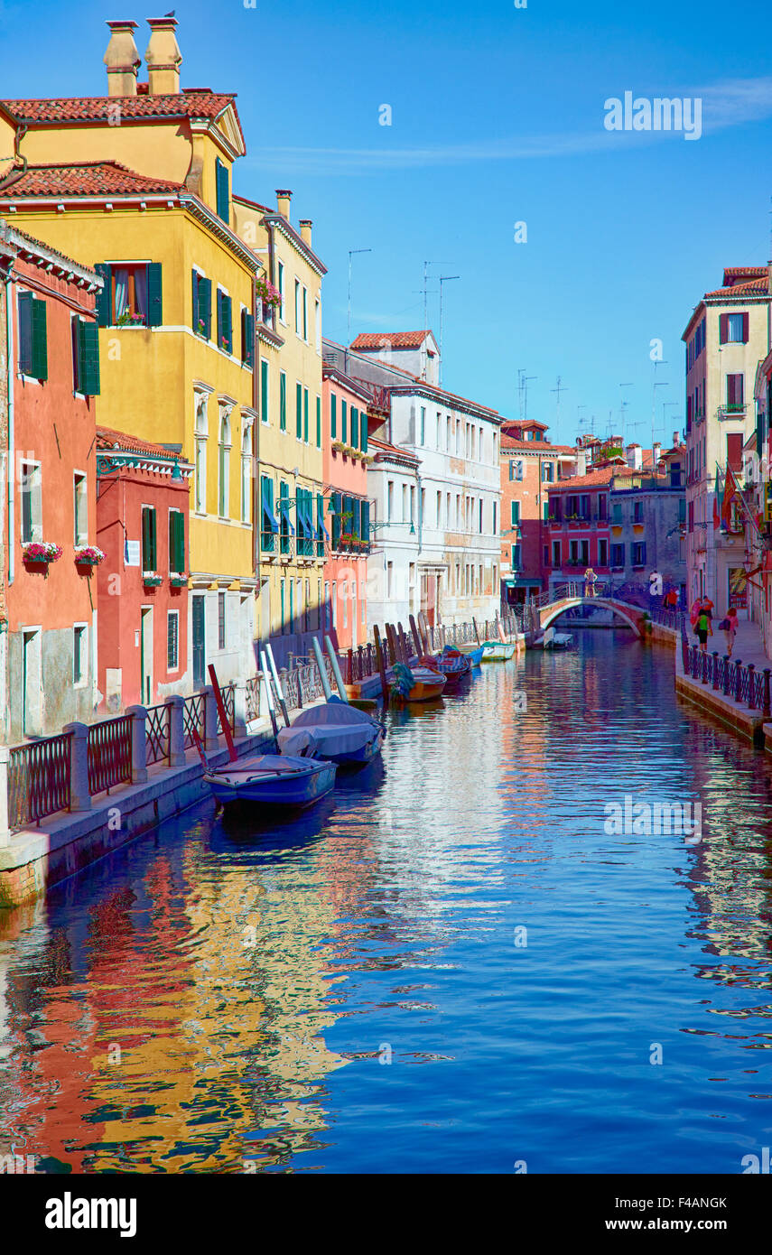Rio Marin, en la zona de Cannaregio, Venecia, Italia Foto de stock