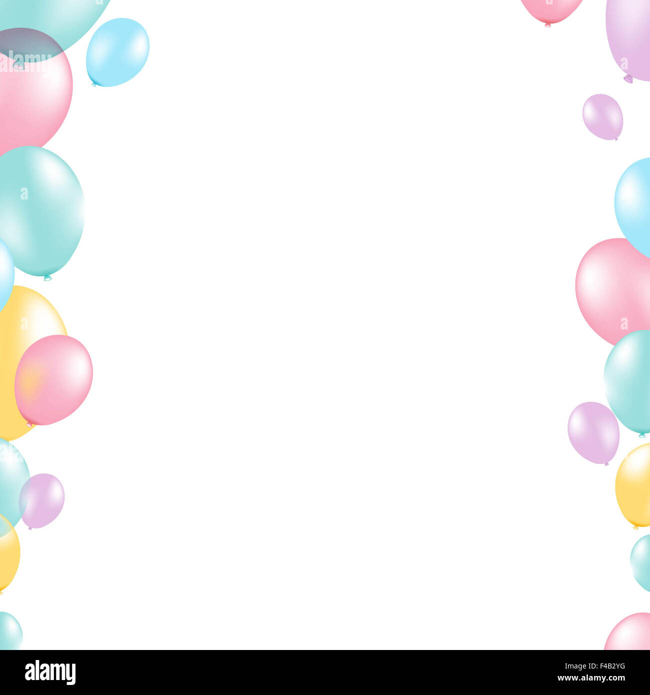 Borde de globos pastel Fotografía de stock - Alamy