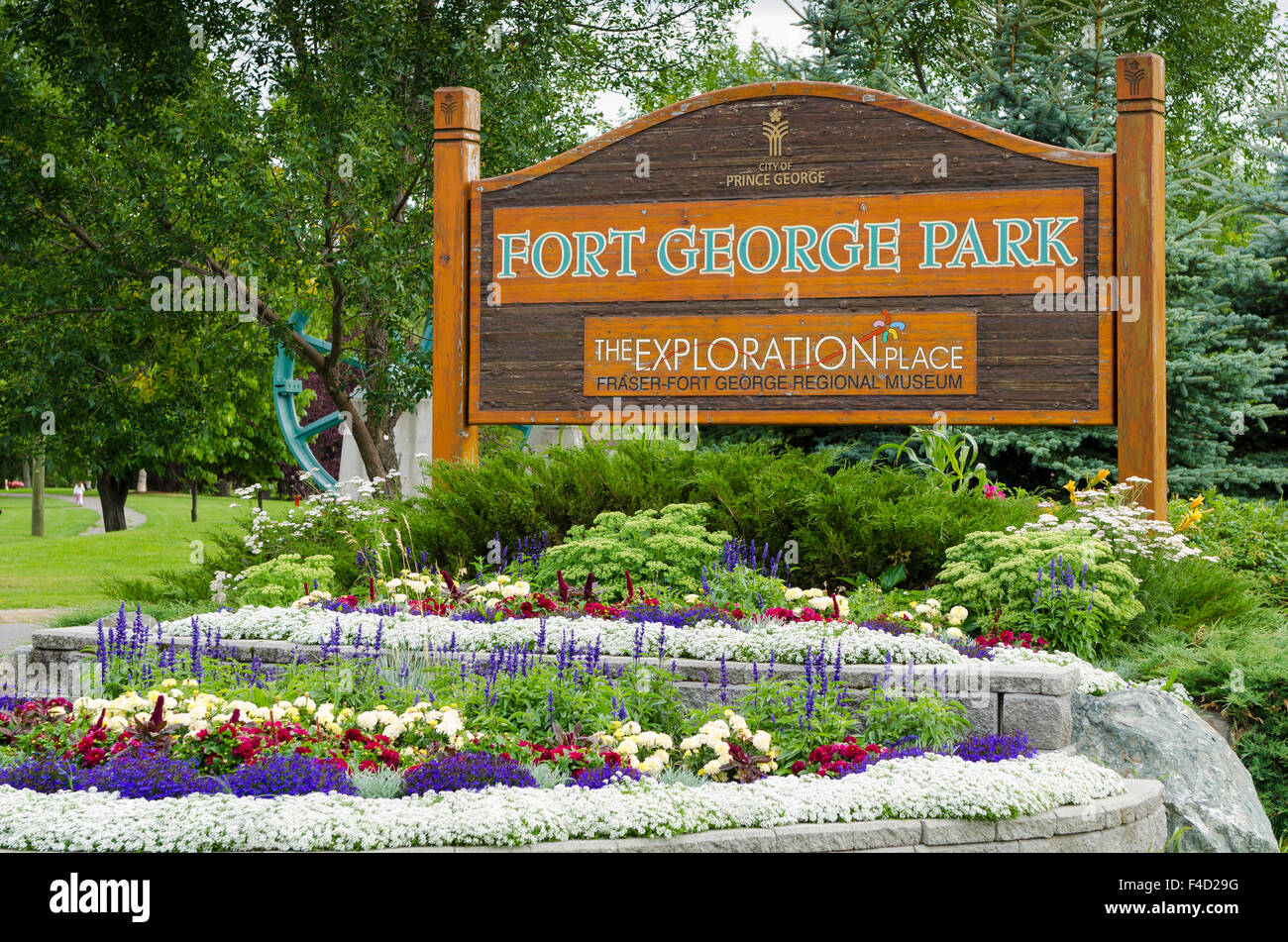 Parque de Fort George, Prince George, British Columbia, Canadá. Foto de stock