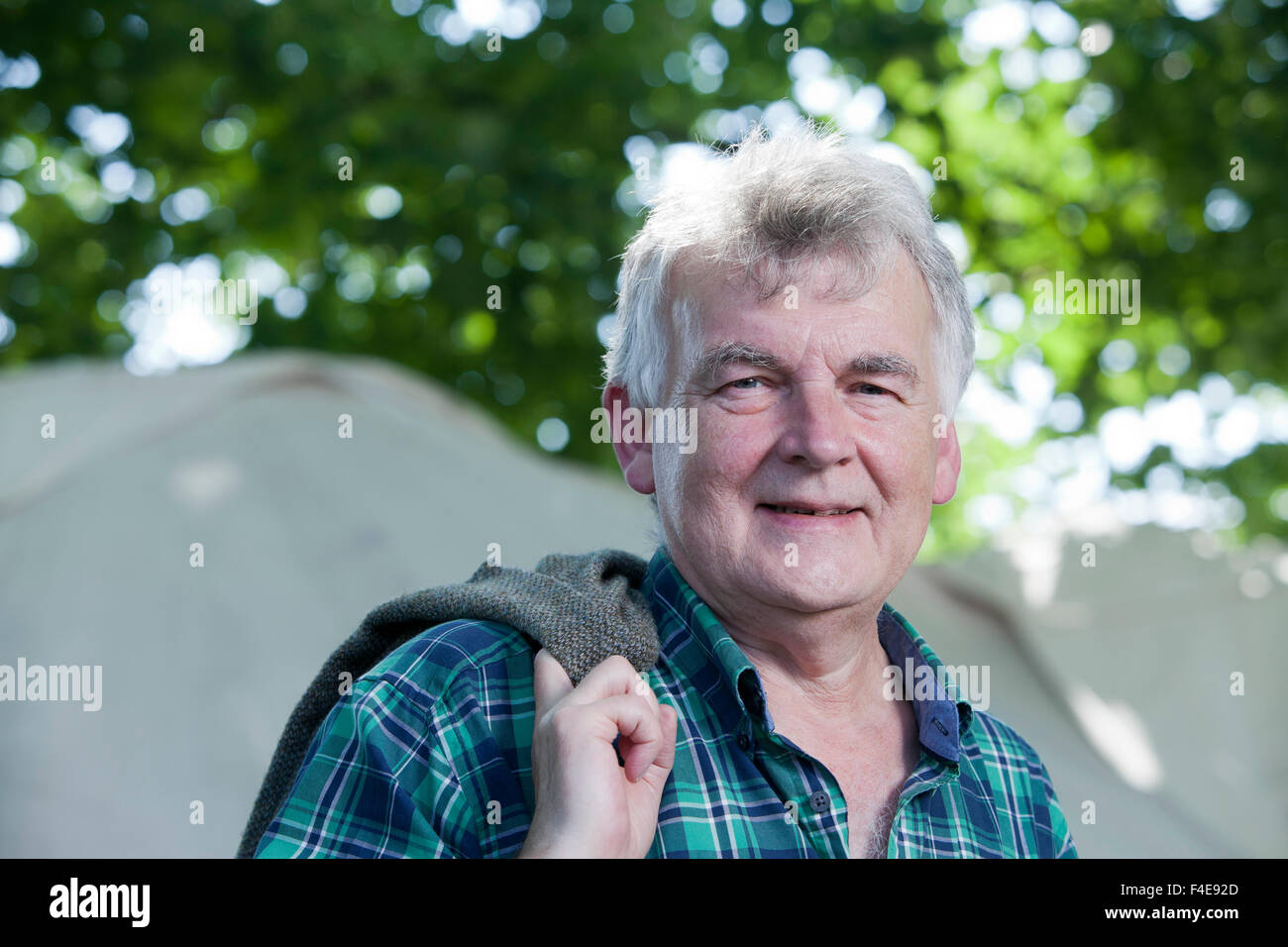 Ken MacLeod, el escritor de ciencia ficción escocés y el poeta, en el Festival Internacional del Libro de Edimburgo 2015. Edimburgo, Escocia. El 23 de agosto de 2015 Foto de stock