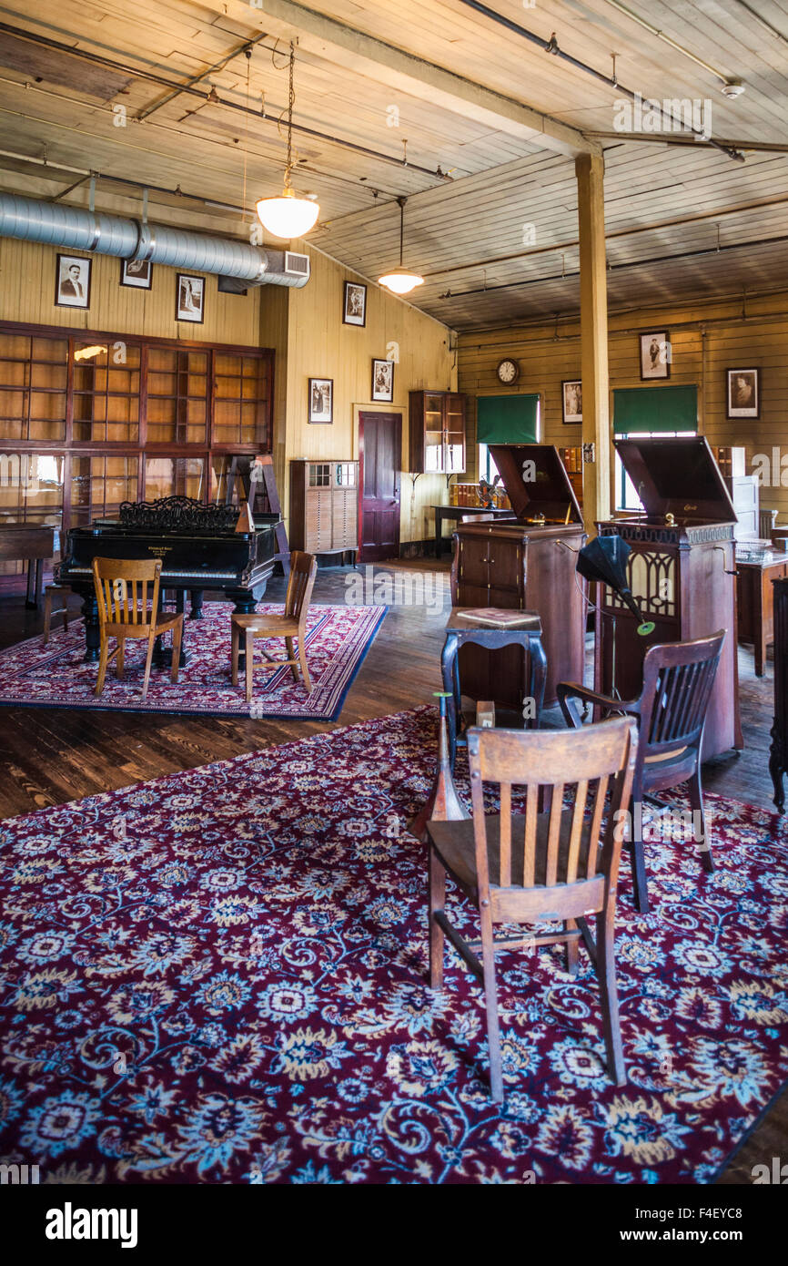Los Estados Unidos, Nueva Jersey, West Orange, Thomas Edison National Historical Park, interior, sala de música Foto de stock