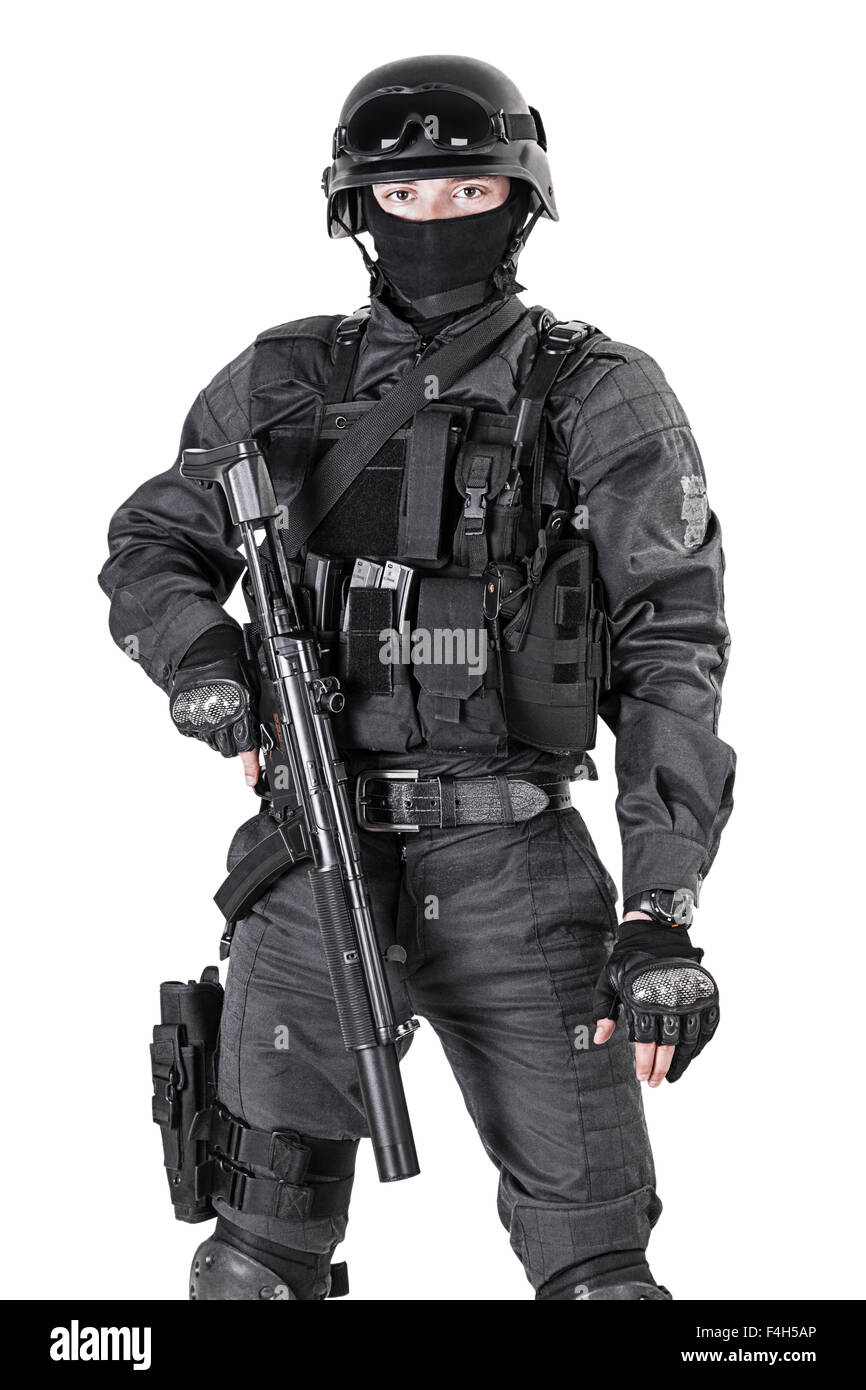 Oficial de policía SWAT Fotografía de stock - Alamy