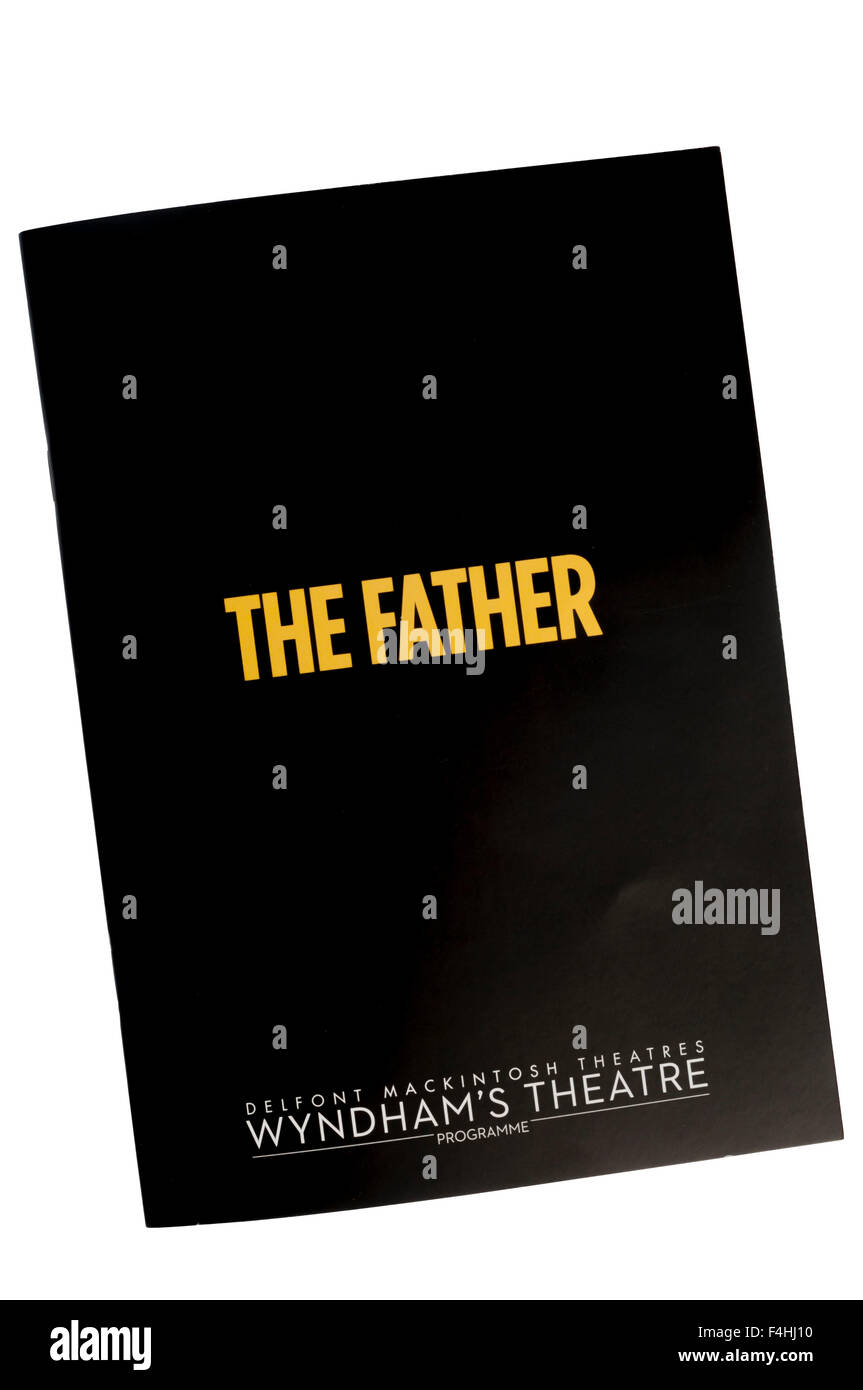 Programa para 2014 Theatre Royal Bath la producción del padre por Florian Zeller en el Wyndham's Theatre en 2015 . Foto de stock
