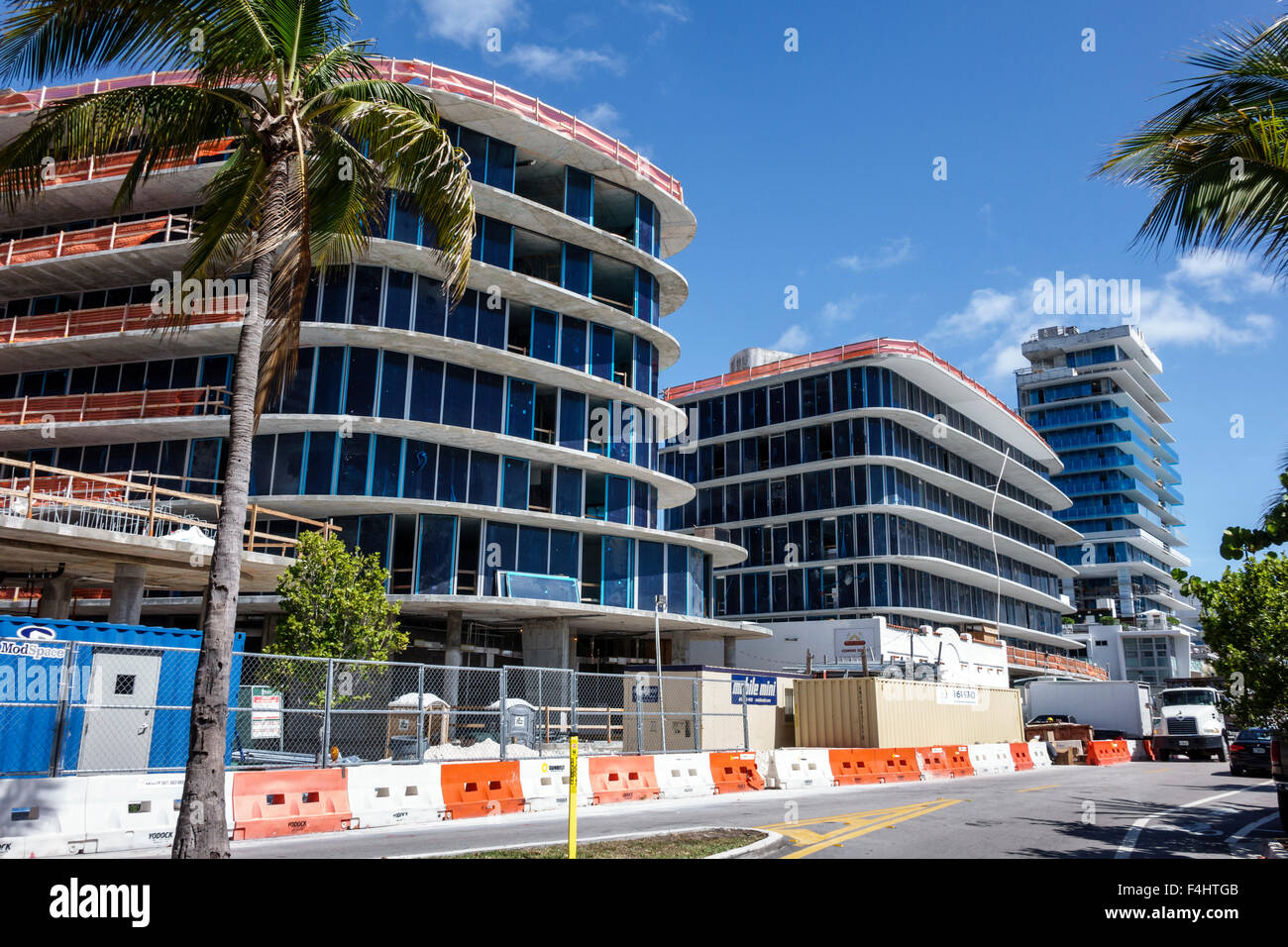 Miami Beach Florida, Ocean Drive, en obras, edificios de apartamentos, FL150615018 Foto de stock