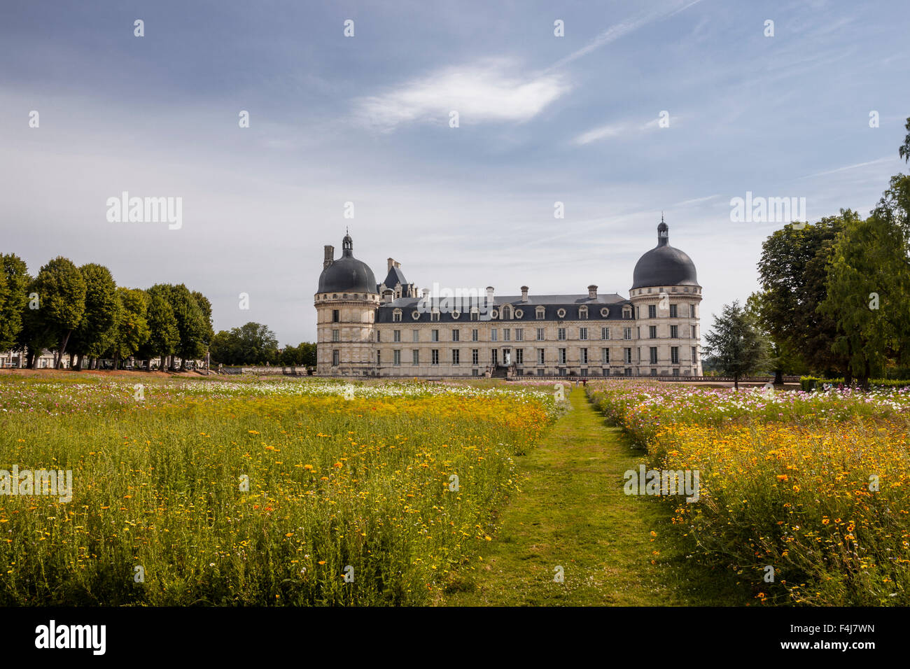 El hermoso palacio renacentista en Valencay, Indre, Francia, Europa Foto de stock