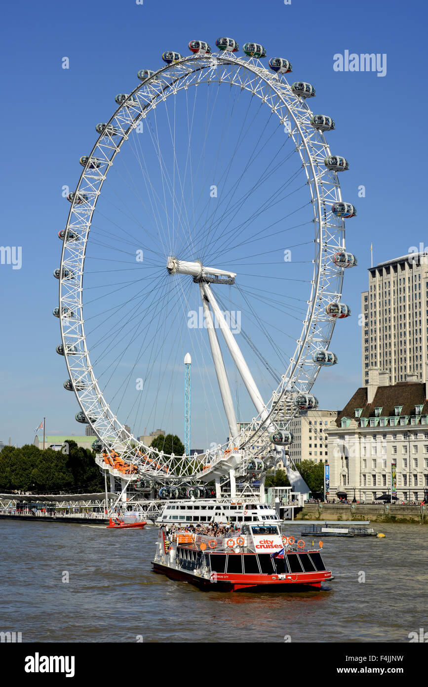 El London Eye, la Rueda del Milenio, Londres Foto de stock