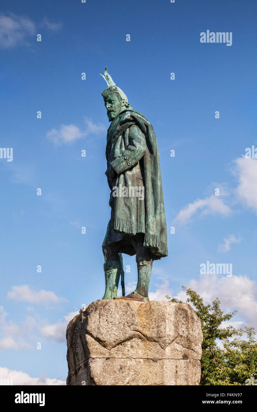 Estatua de Donald Cameron de Lochiel, Fort William, Highlands, Scotland, Reino Unido Foto de stock