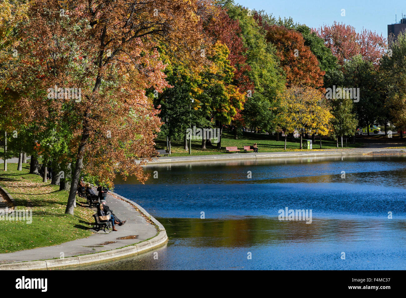 Parc Lafontaine en Montreal, Quebec. Foto de stock