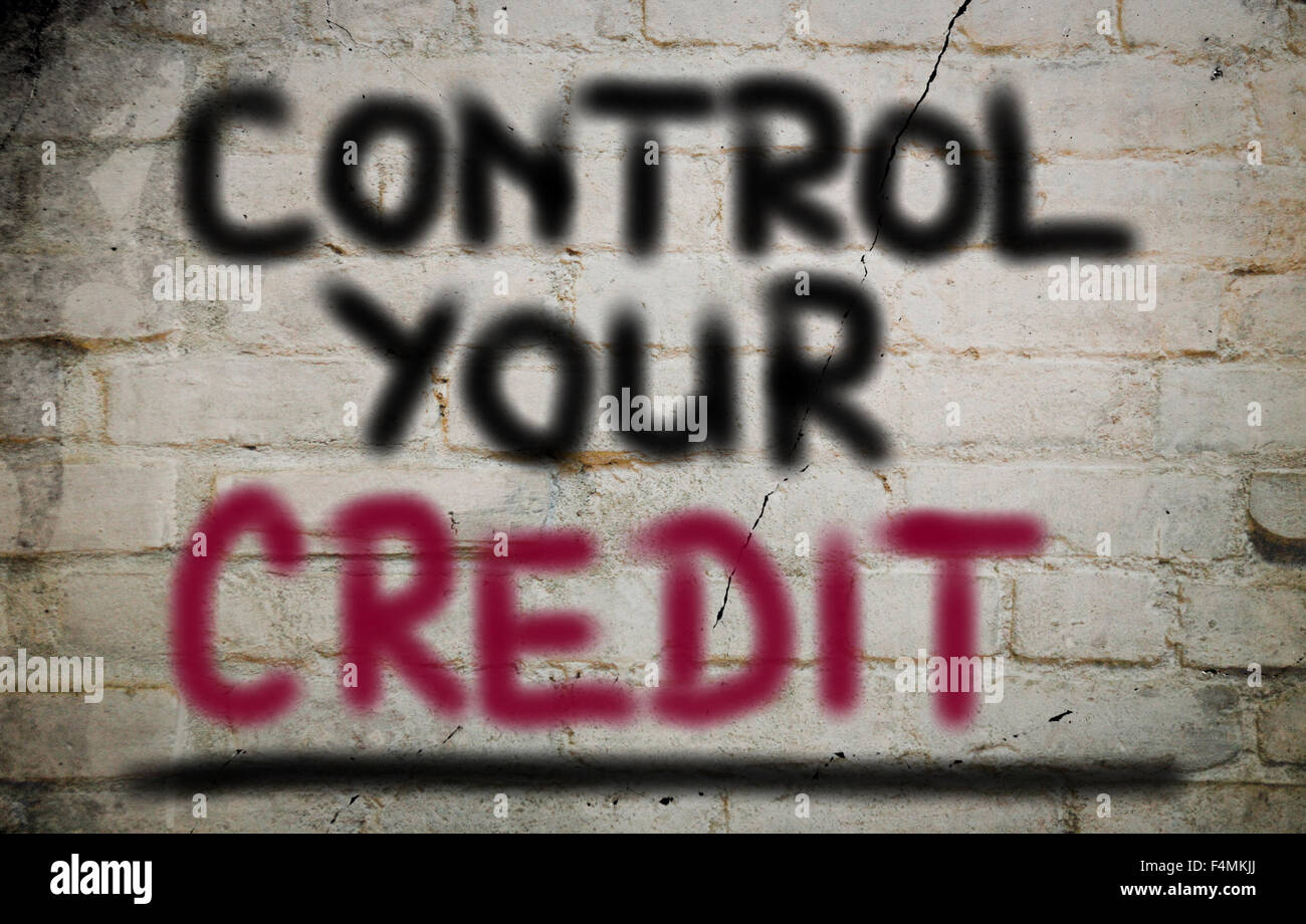 Controlar el concepto de crédito Foto de stock