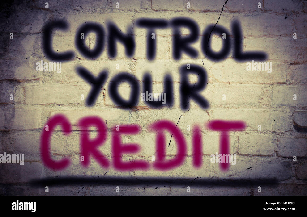 Controlar el concepto de crédito Foto de stock