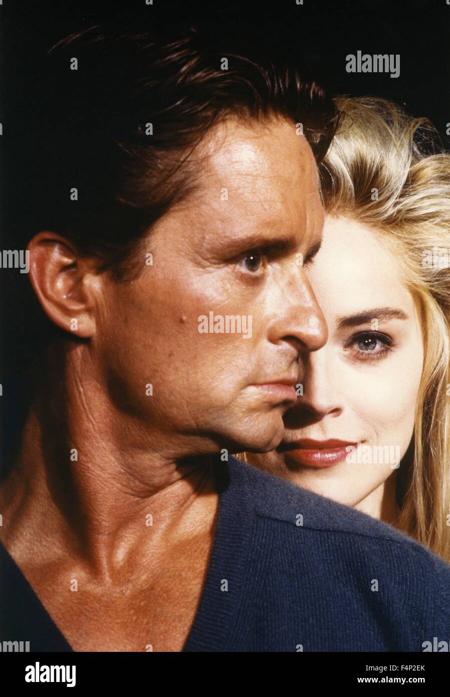Michael Douglas, Sharon Stone / Basic Instinct de 1992 dirigida por Paul Verhoeven Foto de stock