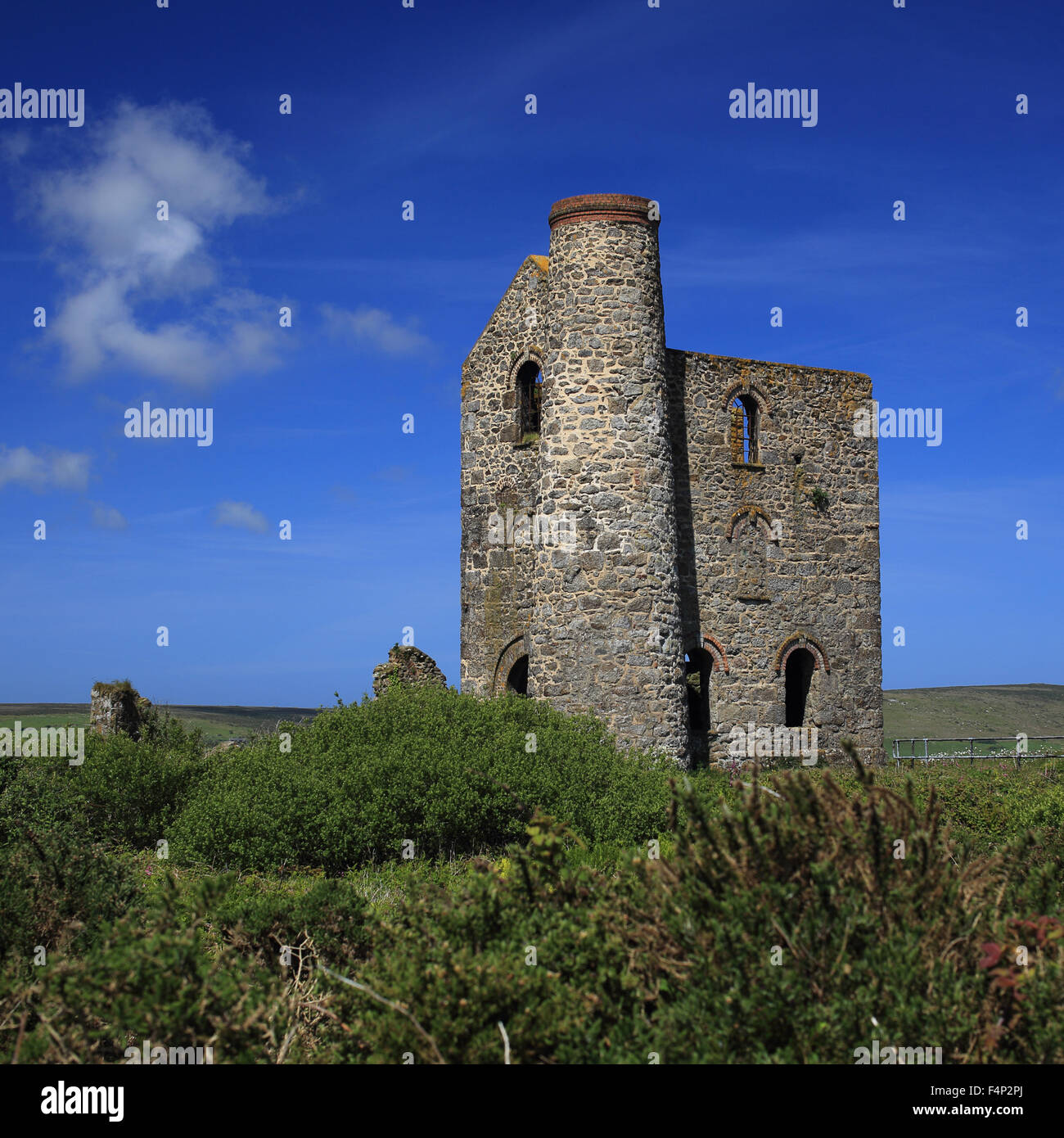 Cripplease Enginehouse, cerca de St Ives, Cornwall, Inglaterra, Reino Unido. Foto de stock