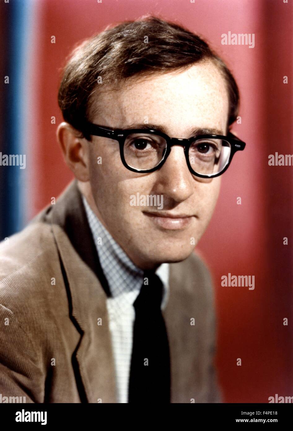 Close-up retrato de Woody Allen en los 60's Foto de stock