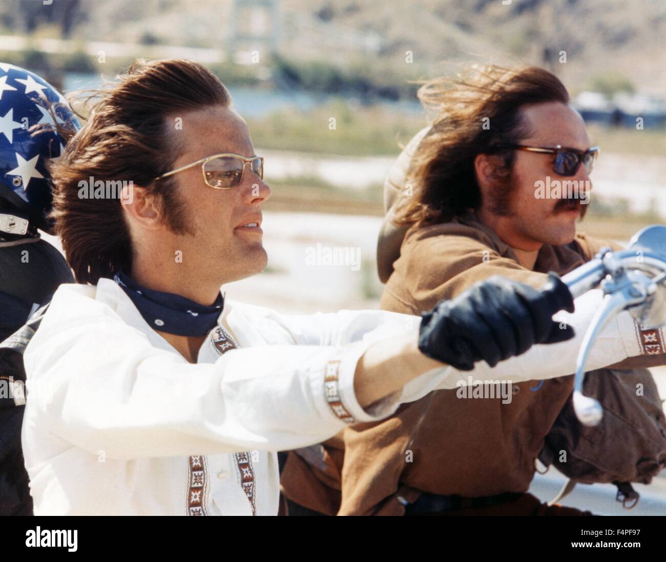 Peter Fonda y Dennis Hopper Easy Rider / / 1969 dirigida por Dennis Hopper Fotografía de stock