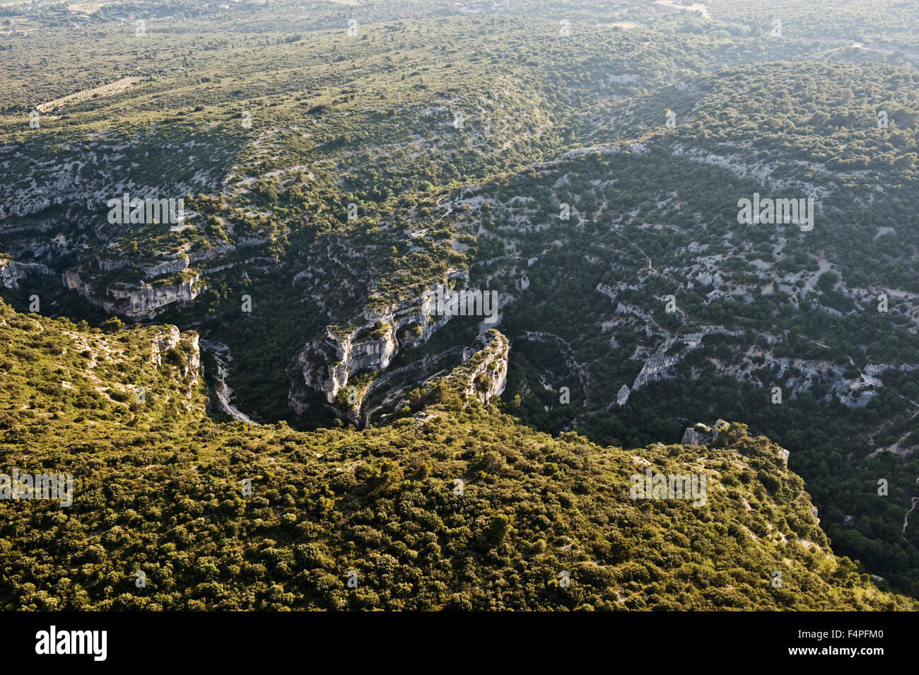 Vistas aéreas de las Gorges du Verdon Foto de stock