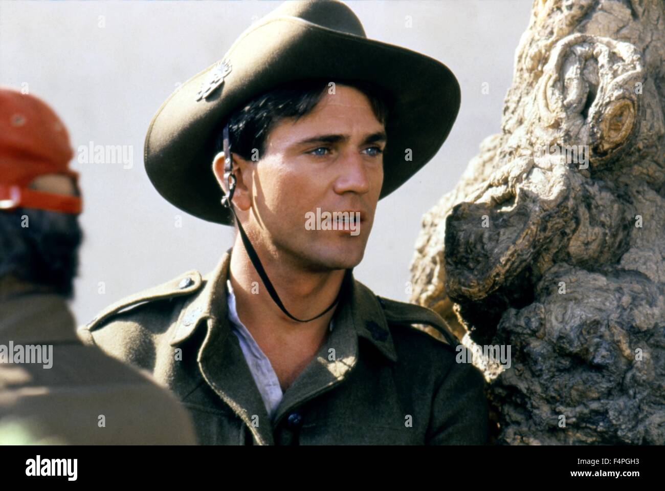 En el plató, Mel Gibson / Gallipoli / 1981 dirigida por Peter Weir Foto de stock