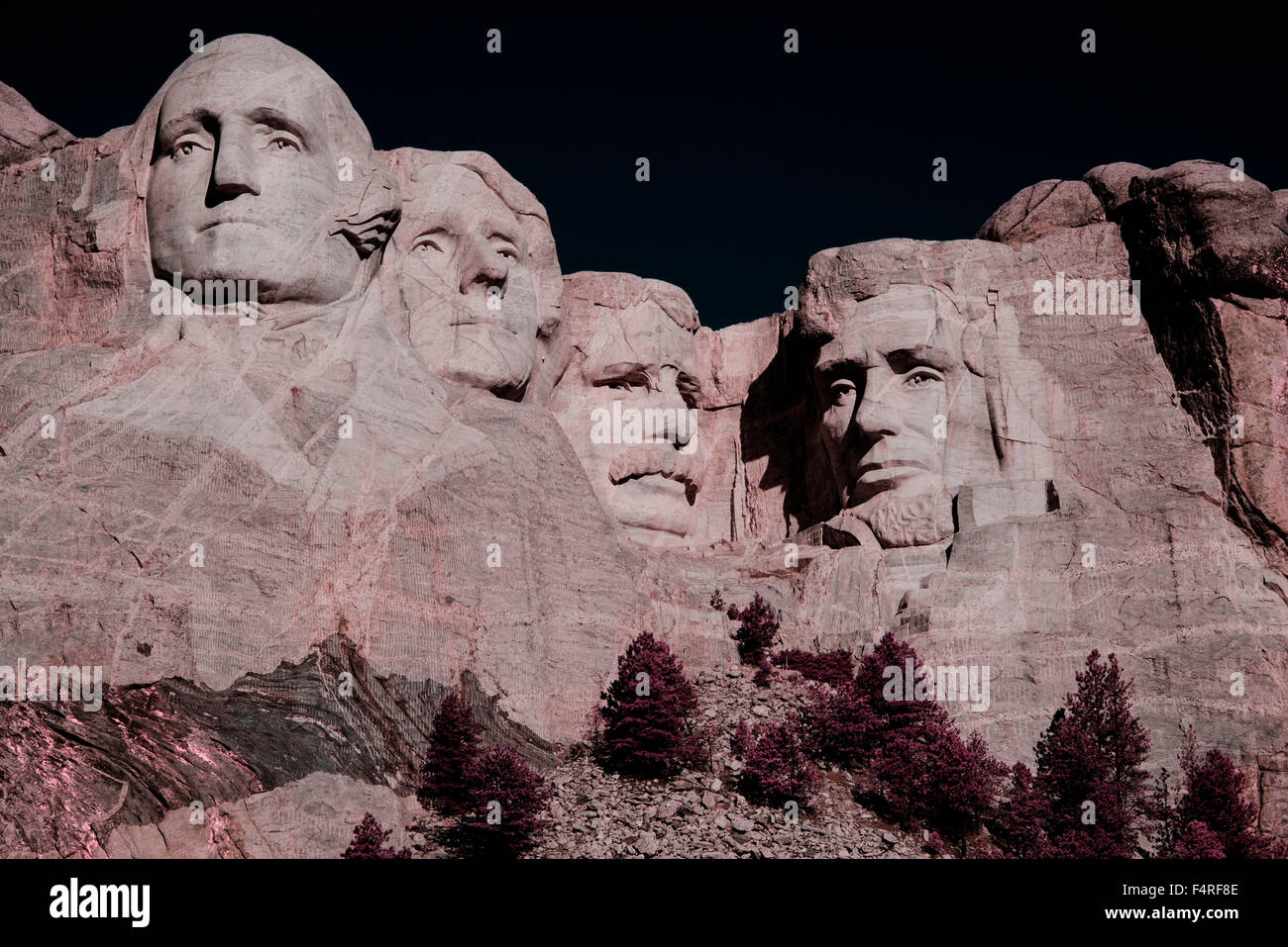 Estados Unidos, South Dakota, Black Hills, el Monte Rushmore Foto de stock