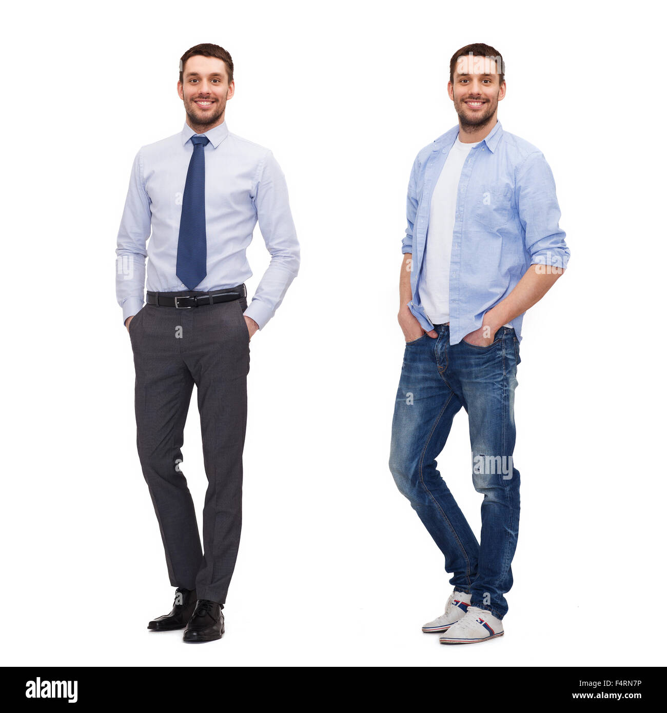 Mismo hombre en ropa de estilo diferente Fotografía de stock - Alamy