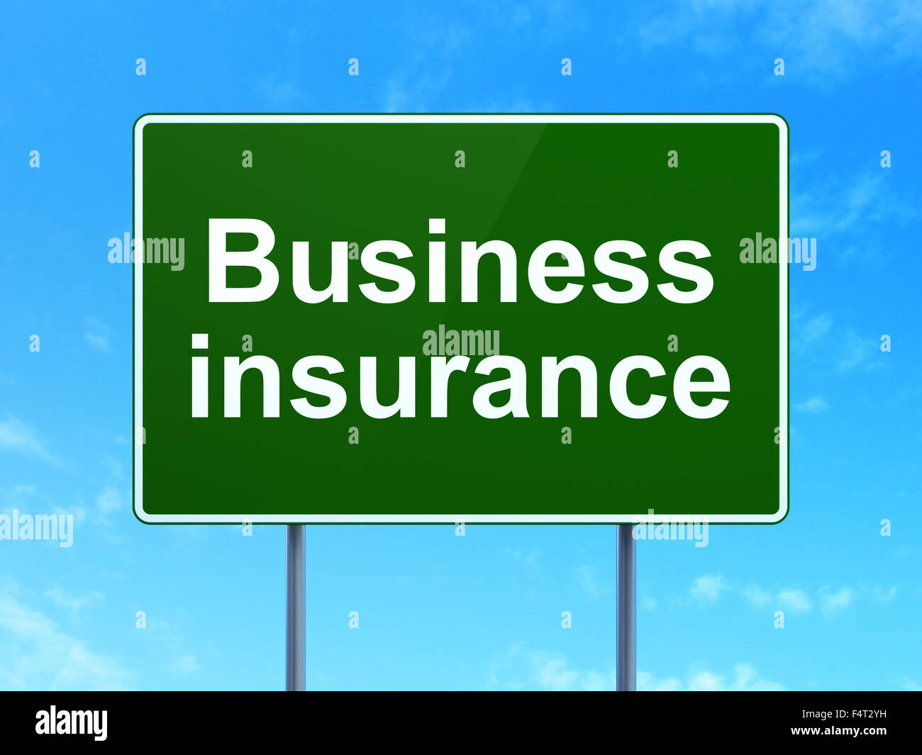 Concepto de seguros: Los seguros de empresa en cartel antecedentes Foto de stock