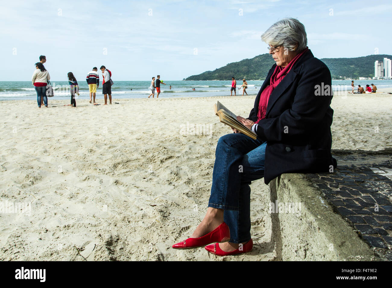 1,973,252 Mujer Con Libro En La Playa Images, Stock Photos, 3D objects, &  Vectors