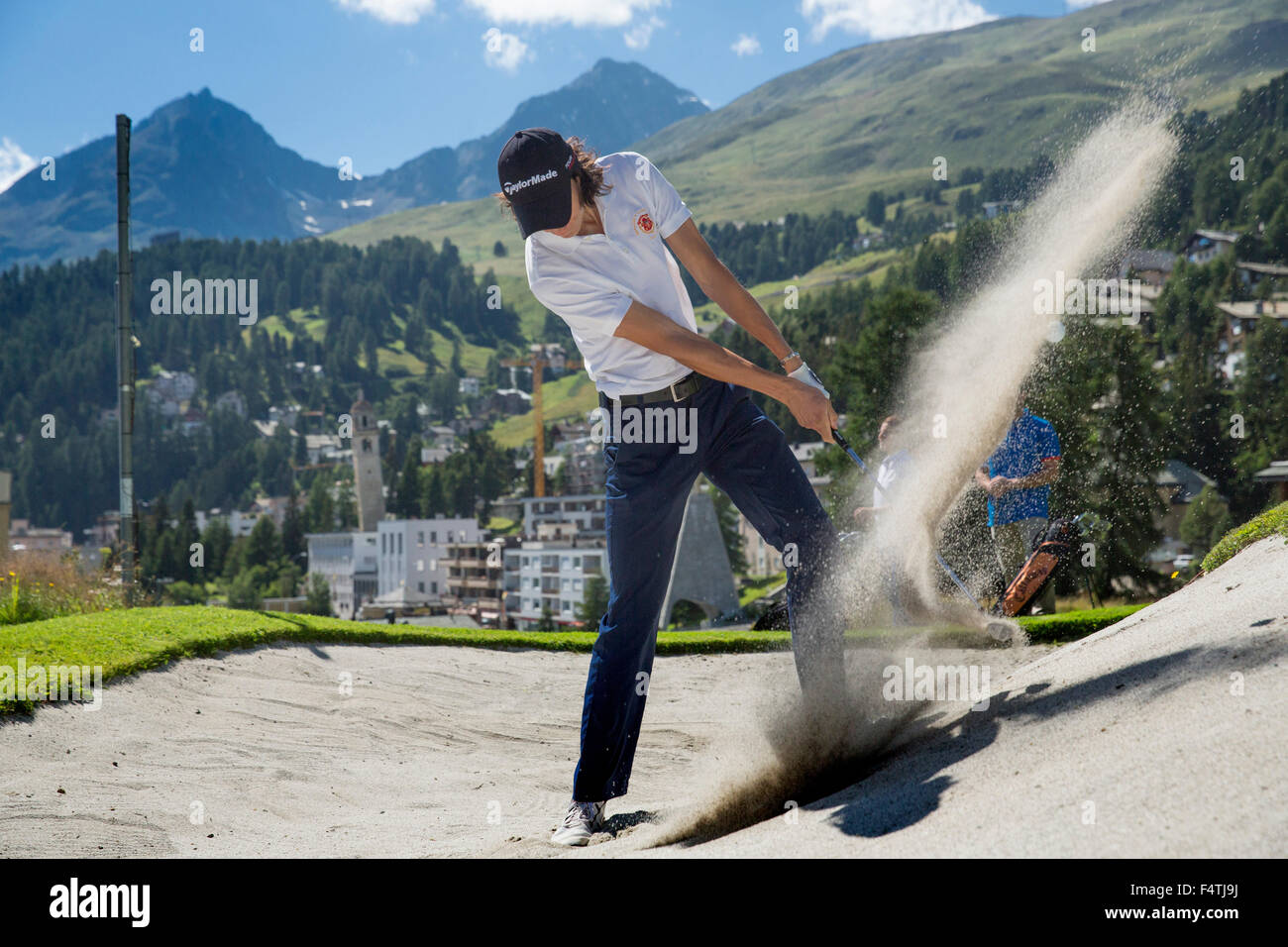 Kulm, golf en Saint Moritz, Foto de stock