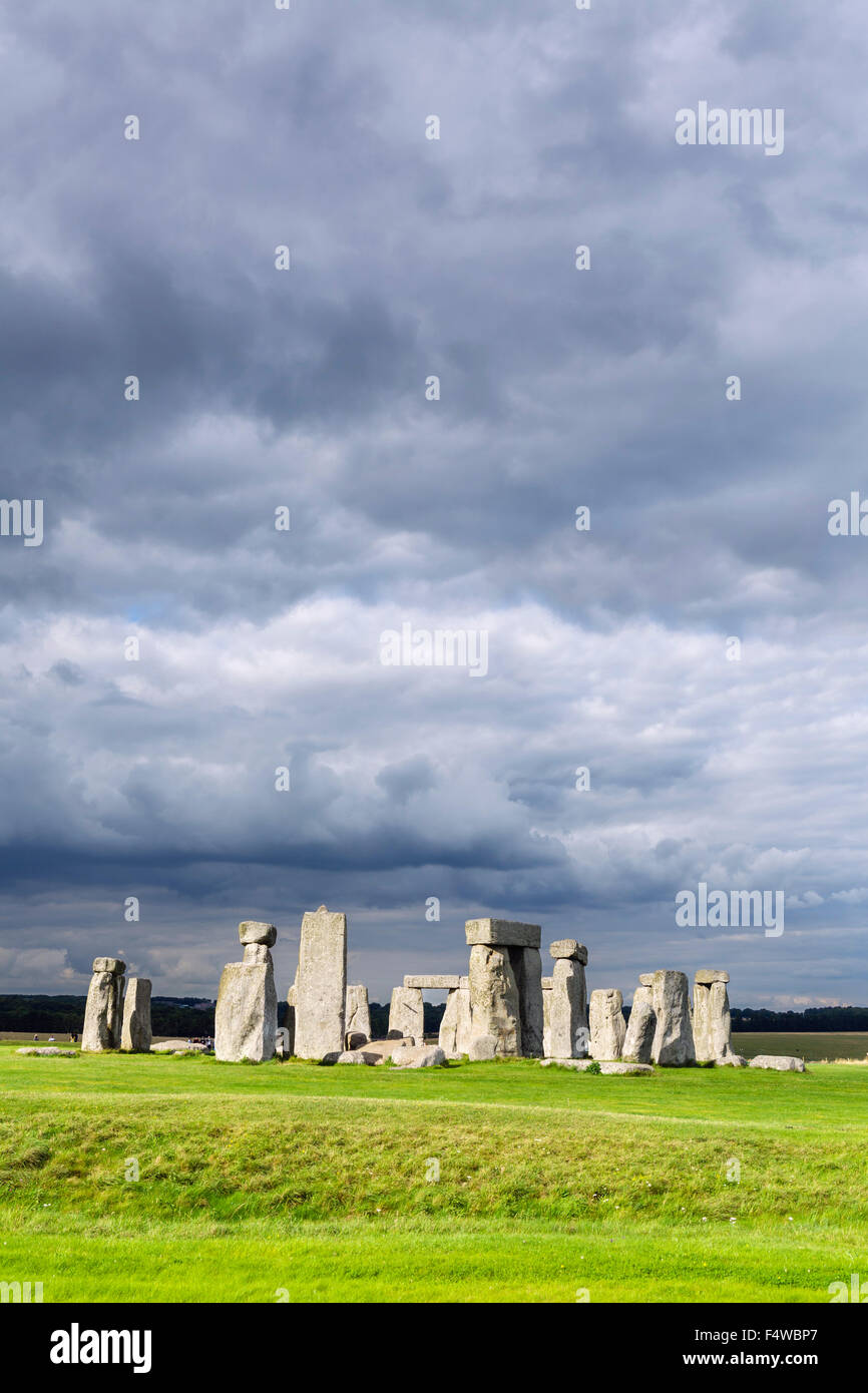 Stonehenge, cerca de Amesbury, Wiltshire, Inglaterra, Reino Unido. Foto de stock