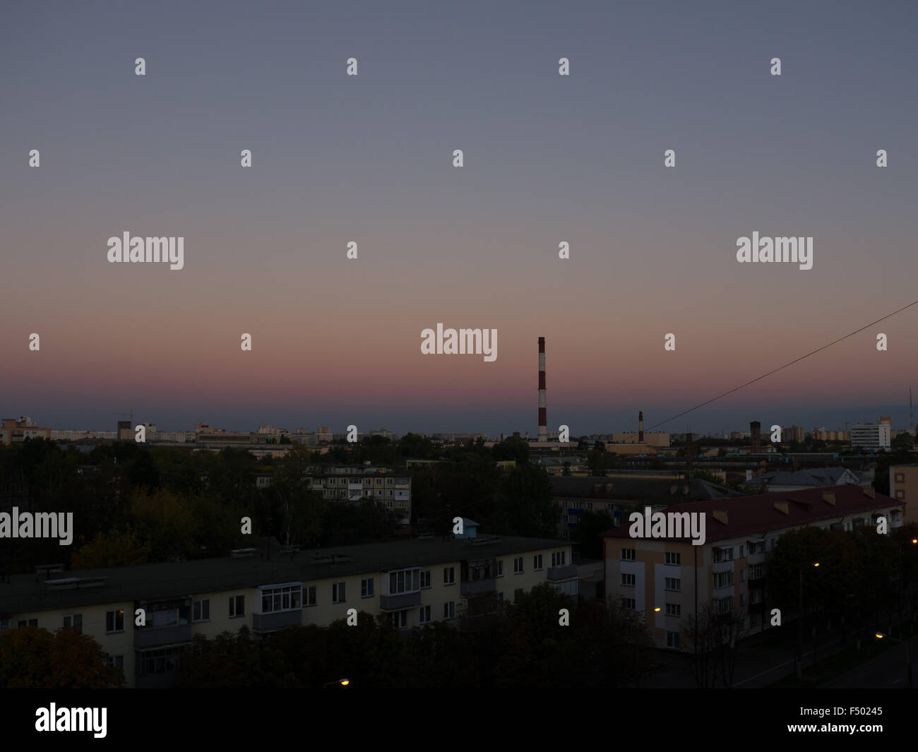 Las Chimeneas de fábrica. Foto de stock