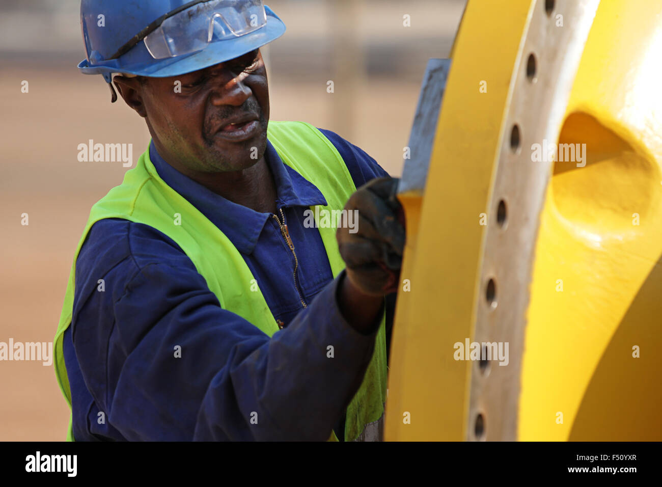 Ingeniero de Minas de Zambia en Zambia, África. Foto de stock
