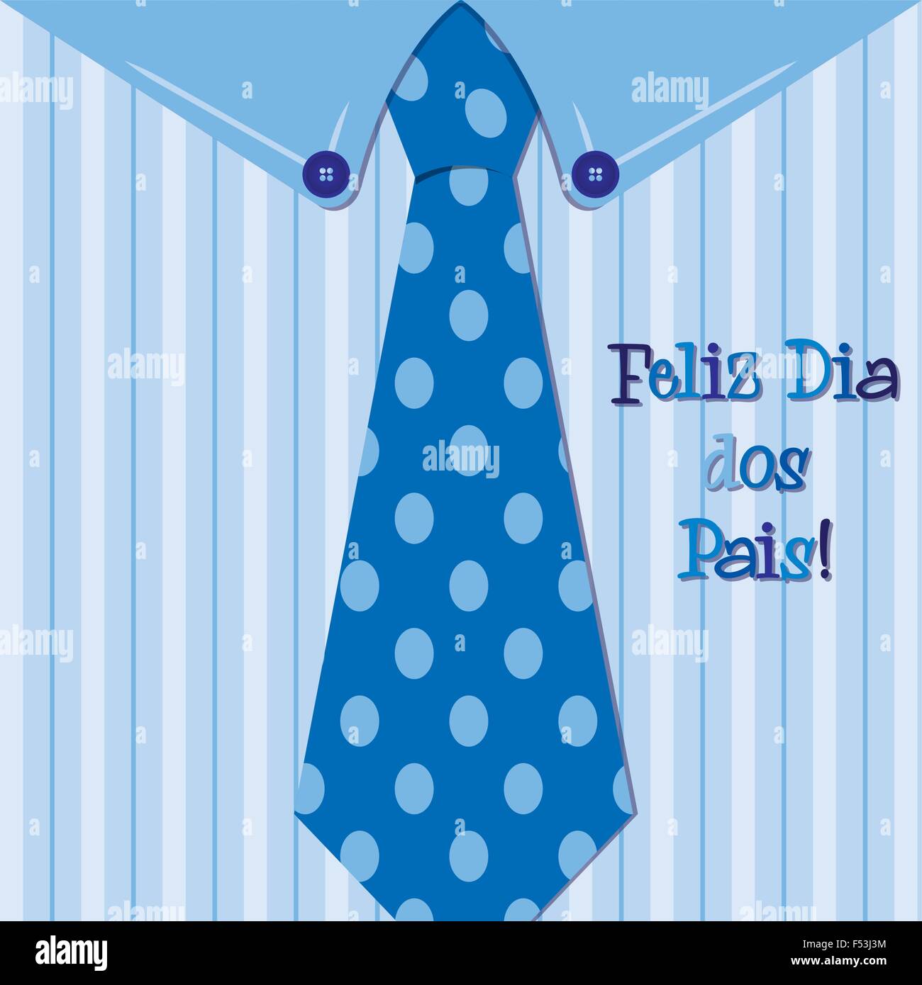 Camisa y corbata Tarjeta del Día del en formato vectorial Imagen Vector de stock - Alamy