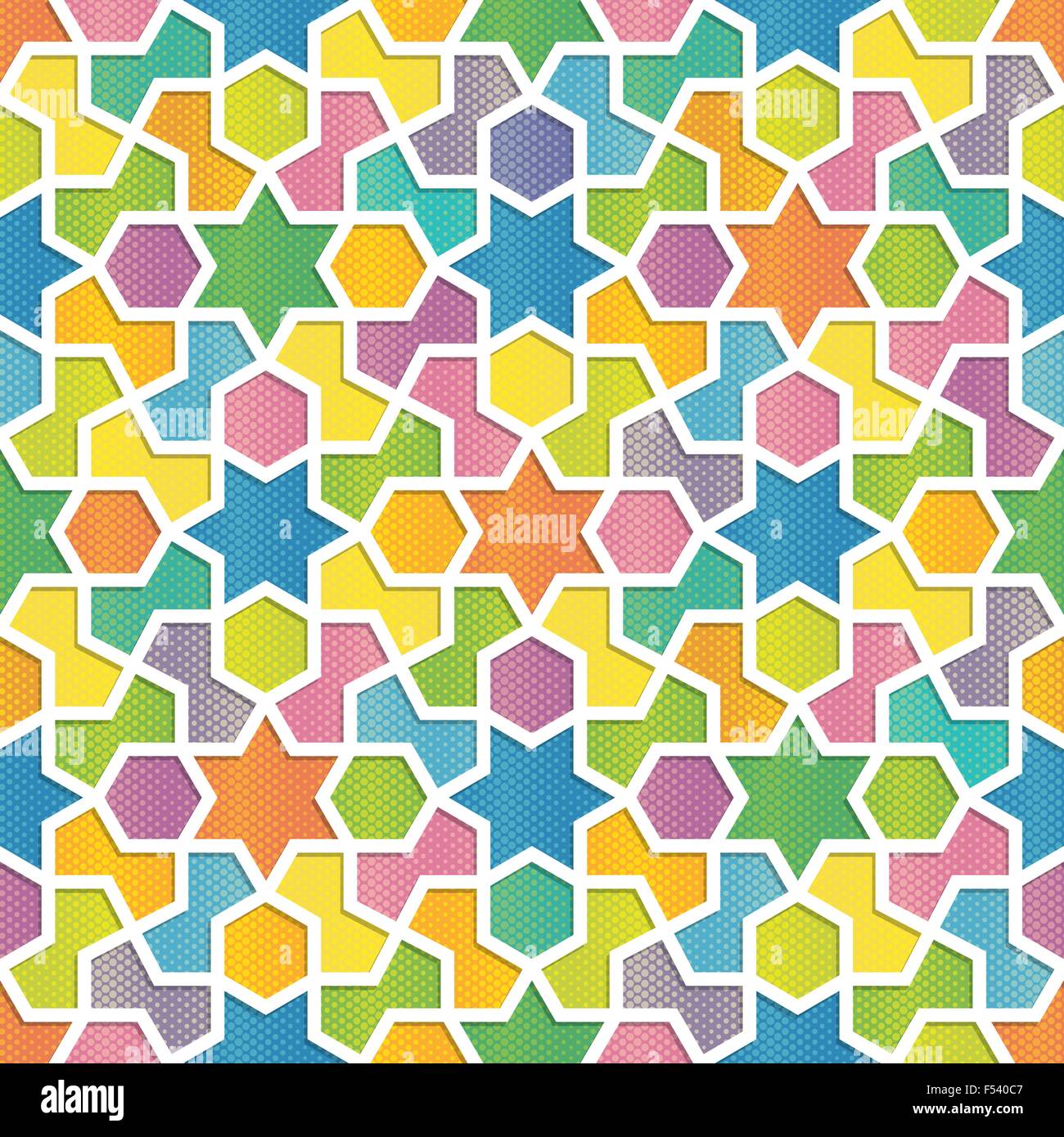 Colorido patrón geométrico en estilo Árabe Ilustración del Vector