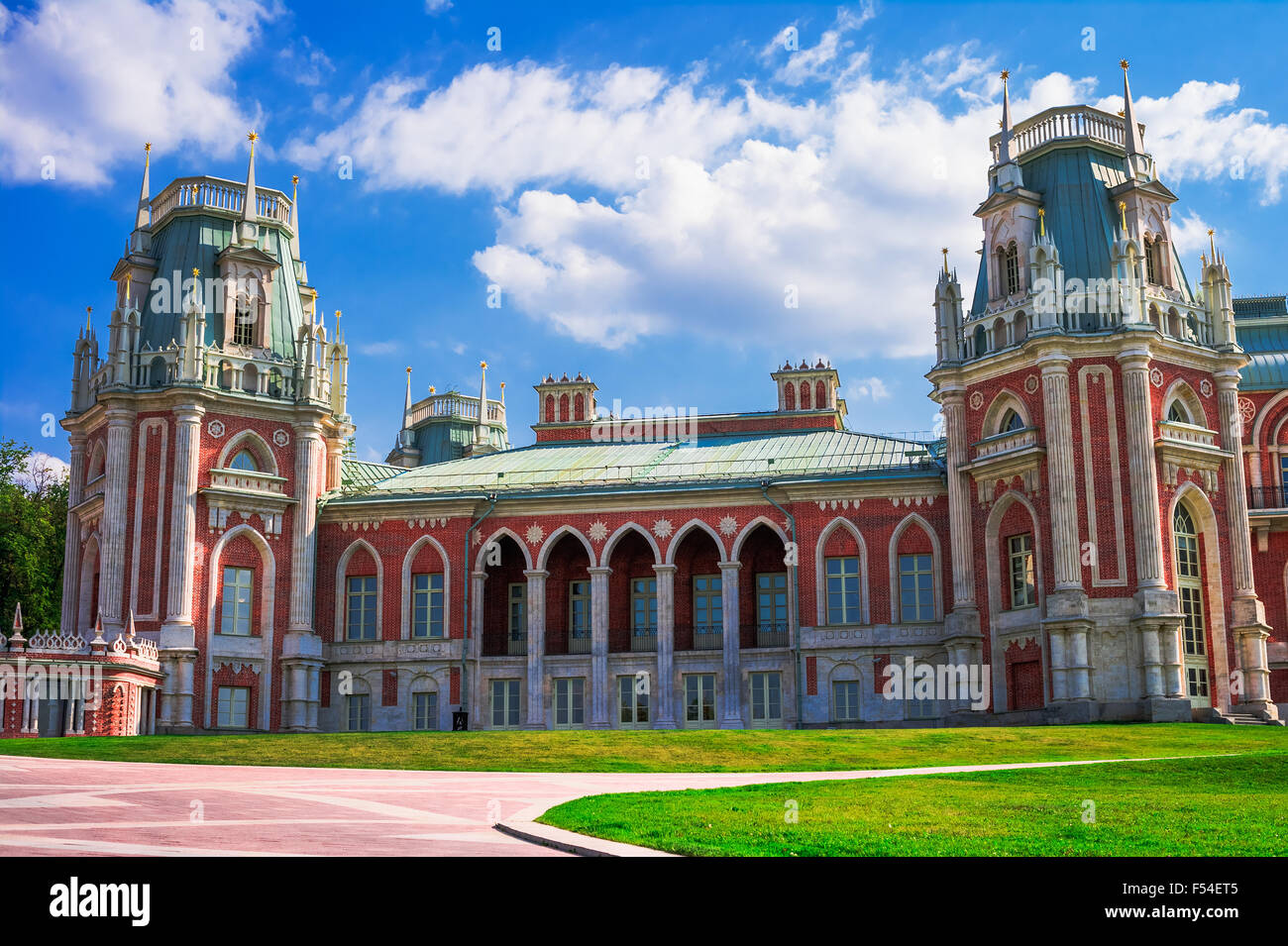 Grand Palace en Tsaritsyno, Moscú, Rusia, Europa del Este Foto de stock