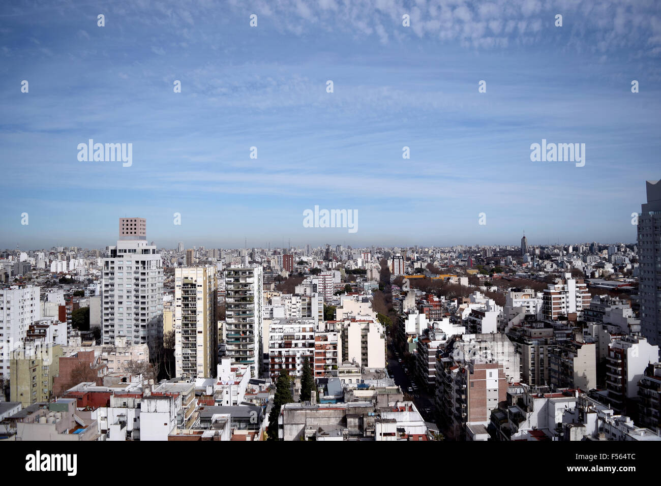 Vista aérea de la ciudad de Buenos Aires, Argentina. Los edificios. Foto de stock