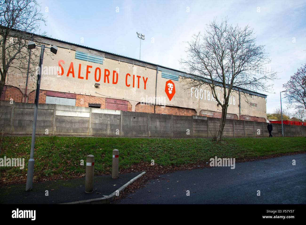 Club de Fútbol de la ciudad de Salford en Manchester, miembros de la Northern Premier League Premier Division en Inglaterra Foto de stock