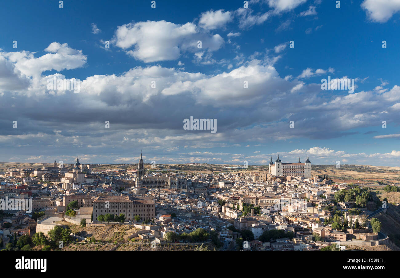 Panorama de la antigua ciudad de Toledo, España, Europa Foto de stock