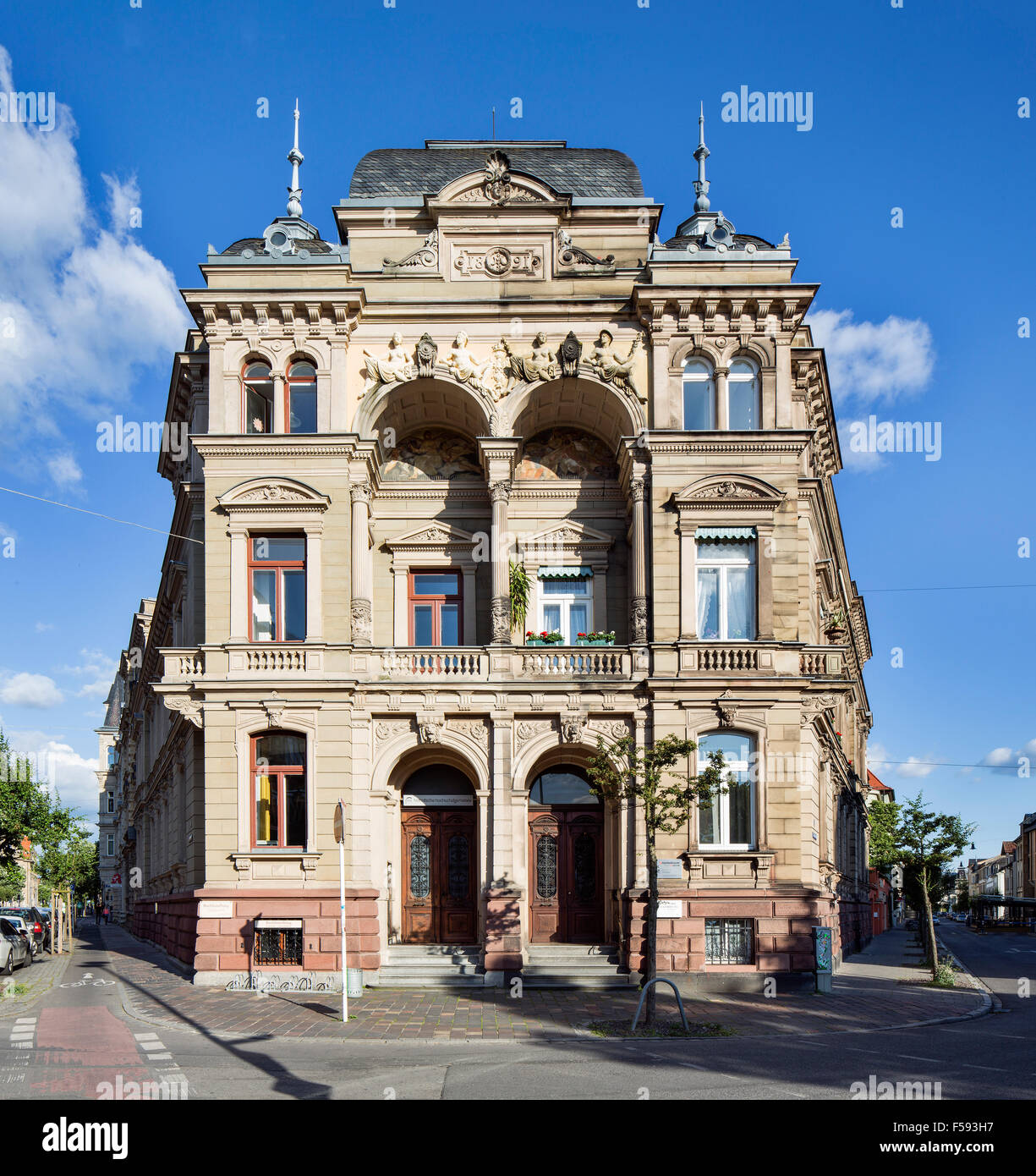 Edificio histórico, Friedrichstrasse, Bamberg, Alta Franconia, Baviera, Alemania Foto de stock