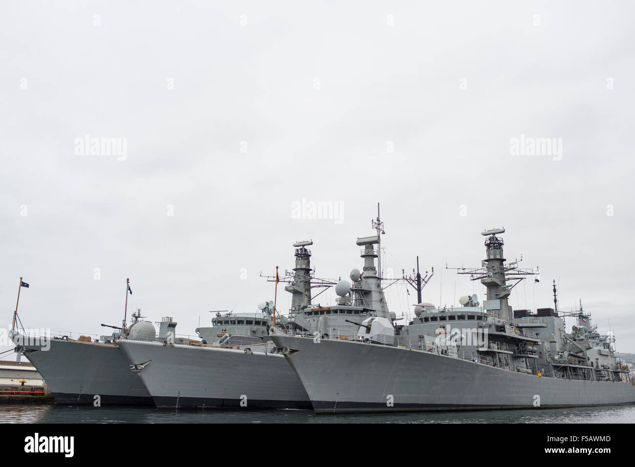 Los buques de guerra de Chile, Valparaíso, Chile Foto de stock