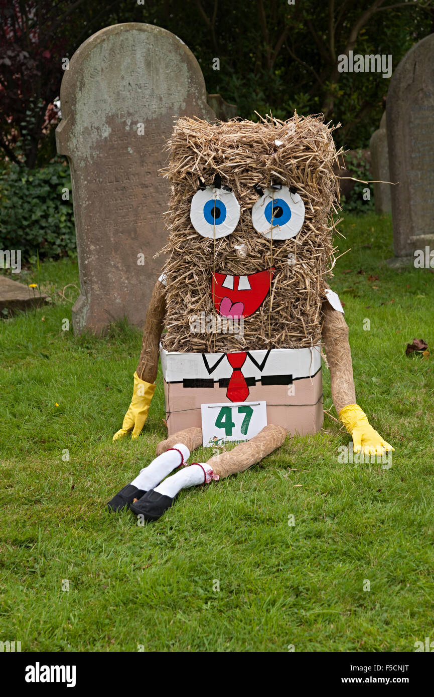 Festival del espantapájaros Pattingham Staffordshire 2015 spongebob square pants Foto de stock