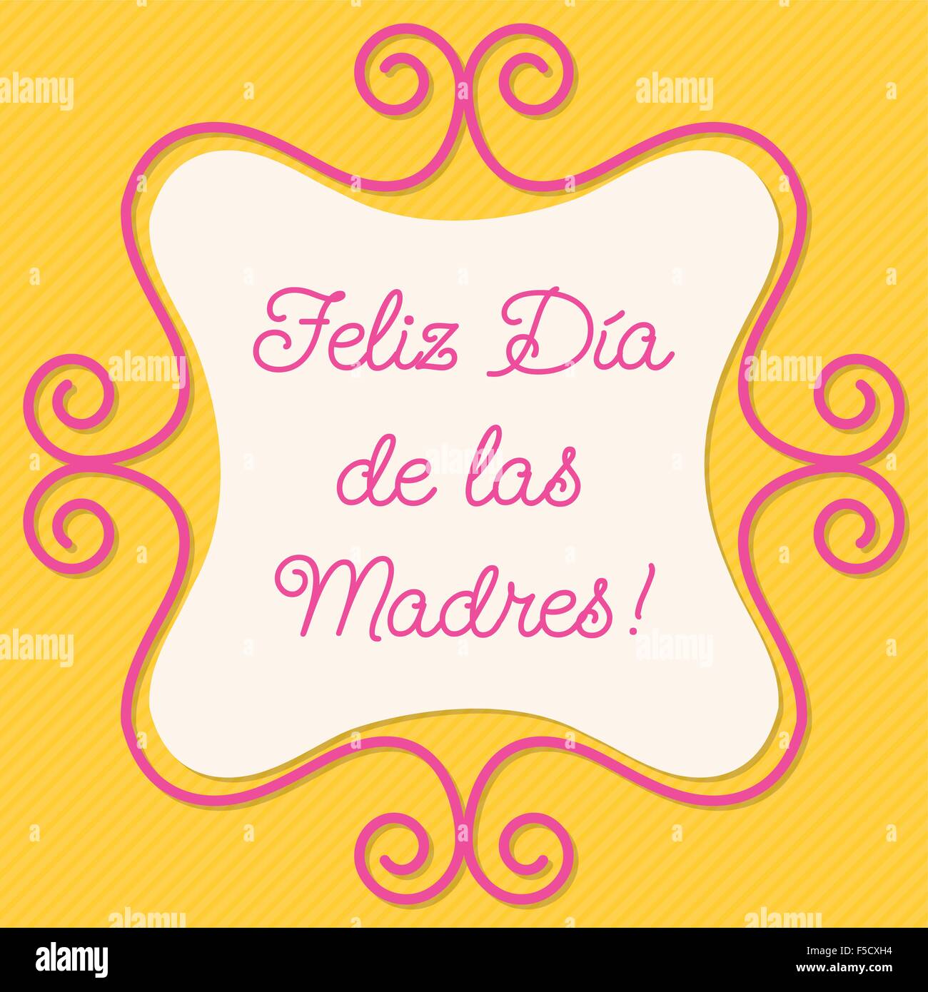 Español doodle frame tarjeta en formato vectorial Imagen Vector de